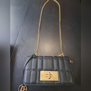 NWOT Black Quilted Crossbody Carina Vegan Leather Bag    Size 9"×5"